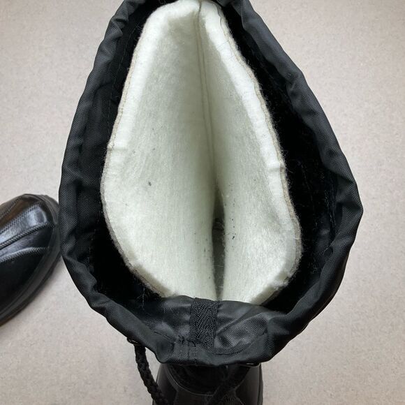 Sorel Snowlion Kaufman Snow Boots 7 Women’s Black Insulated Canada‎ NWOB - Picture 6 of 8